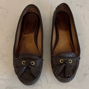 Coach Dark Brown Tassel Loafers